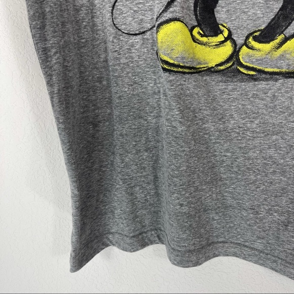 Disney Mickey Mouse short sleeve grey tee raglan size large - Picture 5 of 7